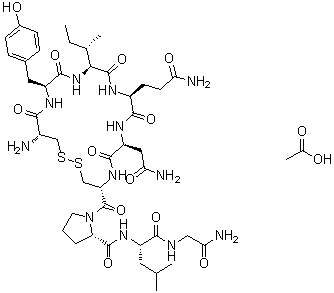 structure of CAS# 6233-83-6, 缩宫素乙酸盐