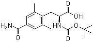 4-(氨基羰基)-N-[(1,1-二甲基乙氧基)羰基]-2,6-二甲基-L-苯丙氨酸分子结构 (CAS 623950-02-7)