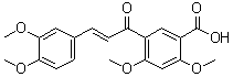 CAS 登录号：62435-21-6, 5-[3-(3,4-二甲氧基苯基)-1-氧代-2-丙烯基]-2,4-二甲氧基-苯甲酸