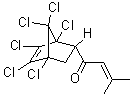 内型-1-(1,4,5,6,7,7-六氯双环[2.2.1]庚-5-烯-2-基)-3-甲基-2-丁烯-1-酮分子结构 (CAS 62454-34-6)