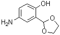 4-氨基-2-(1,3-二氧杂环戊烷-2-基)苯酚分子结构 (CAS 624722-38-9)