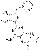 [4,6-二氨基-2-[1-[(2-氟苯基)甲基]-1H-吡唑并[3,4-b]吡啶-3-基]-5-嘧啶基]甲基氨基甲酸异丙酯分子结构 (CAS 625115-54-0)