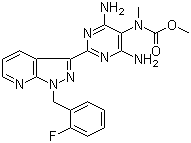 N-[4,6-二氨基-2-[1-[(2-氟苯基)甲基]-1H-吡唑并[3,4-b]吡啶-3-基]-5-嘧啶基]-N-甲基氨基甲酸甲酯分子结构 (CAS 625115-55-1)