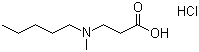 structure of CAS# 625120-81-2, 3-(N-Methylpentylamino)propionic acid hydrochloride