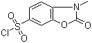 structure of CAS# 62522-63-8, 3-Methyl-2-oxo-2,3-dihydro-1,3-benzoxazole-6-sulfonyl chloride