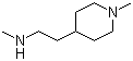 N,1-二甲基-4-哌啶乙胺分子结构 (CAS 625438-09-7)