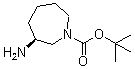 (3S)-3-氨基六氢-1H-氮杂卓-1-羧酸叔丁酯分子结构 (CAS 625471-04-7)