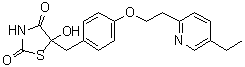 CAS # 625853-74-9, 5-[[4-[2-(5-Ethyl-2-pyridinyl)ethoxy]phenyl]methyl]-5-hydroxy-2,4-thiazolidinedione