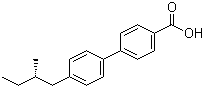 CAS 登录号：62614-48-6, (S)-(+)-4'-(2-甲基丁基)联苯-4-甲酸