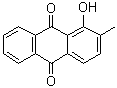 structure of CAS# 6268-09-3, 1-Hydroxy-2-methyl-9,10-anthraquinone