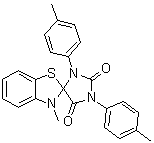 CAS # 62689-07-0, 3-Methyl-1',3'-bis(4-methylphenyl)-spiro[benzothiazole-2(3H),4'-imidazolidine]-2',5'-dione, NSC 293801