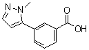 structure of CAS# 628297-55-2, 3-(1-甲基-1H-吡唑-5-基)苯甲酸