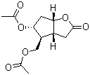 (3aR,4S,5R,6aS)-5-(乙酰氧基)-4-[(乙酰氧基)甲基]六氢-2H-环戊并[b]呋喃-2-酮分子结构 (CAS 62939-82-6)