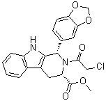 CAS 登录号：629652-42-2, (1S,3S)-1-(1,3-苯并二氧杂环戊烯-5-基)-2-(2-氯乙酰基)-2,3,4,9-四氢-1H-吡啶并[3,4-b]吲哚-3-羧酸甲酯