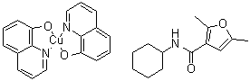 CAS # 63028-78-4, BAS 3280 F, Bis(8-quinolinolato-N1,O8)copper mixt. with N-cyclohexyl-2,5-dimethyl-3-furancarboxamide