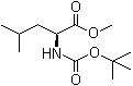 structure of CAS# 63096-02-6, N-tert-Butoxycarbonyl-L-leucine methyl ester