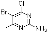structure of CAS# 6314-12-1, 5-Bromo-4-chloro-6-methyl-2-pyrimidinamine
