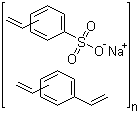 structure of CAS# 63182-08-1, Divinylbenzene-sodium styrenesulfonate copolymer
