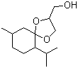 structure of CAS# 63187-91-7, 6-Isopropyl-9-methyl-1,4-dioxaspiro[4.5]decane-2-methanol