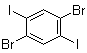 1,4-二溴-2,5-二碘苯分子结构 (CAS 63262-06-6)