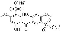 3,3'-羰基双(4-羟基-6-甲氧基苯磺酸)二钠分子结构 (CAS 63270-28-0)