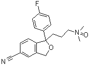 CAS # 63284-72-0, Citalopram N-oxide, 1-[3-(Dimethyloxidoamino)propyl]-1-(4-fluorophenyl)-1,3-dihydro-5-isobenzofurancarbonitrile