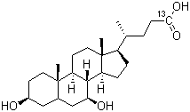 CAS 登录号：63296-46-8, 熊去氧胆酸-24-13C
