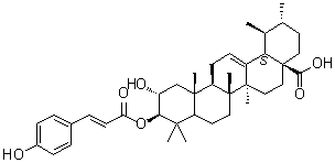 CAS # 63303-42-4, Jacoumaric acid, 3beta-trans-p-Coumaroyloxy-2alpha-hydroxyurs-12-en-28-oic acid