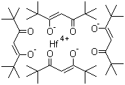 structure of CAS# 63370-90-1, 四(2,2,6,6-四甲基-3,5-庚二酮酸)铪