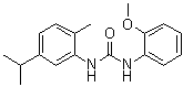 structure of CAS# 6341-37-3, N-(2-甲氧基苯基)-N'-[2-甲基-5-(1-甲基乙基)苯基]脲