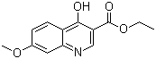 structure of CAS# 63463-15-0, Ethyl 4-hydroxy-7-methoxyquinoline-3-carboxylate