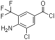 4-氨基-3-氯-5-(三氟甲基)苯甲酰氯分子结构 (CAS 63498-15-7)