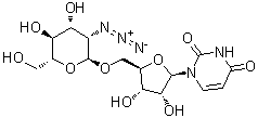 5'-O-(2-叠氮基-2-脱氧-alpha-D-甘露糖基)尿苷分子结构 (CAS 635293-07-1)