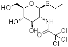 乙基 2-脱氧-1-硫代-2-[(三氯乙酰基)氨基]-beta-D-吡喃葡萄糖苷分子结构 (CAS 635684-80-9)