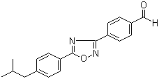 4-[5-[4-(2-甲基丙基)苯基]-1,2,4-恶二唑-3-基]苯甲醛分子结构 (CAS 635701-88-1)