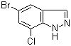 5-溴-7-氯-1H-吲唑分子结构 (CAS 635712-44-6)