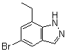 5-溴-7-乙基-1H-吲唑分子结构 (CAS 635712-49-1)