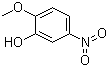 structure of CAS# 636-93-1, 2-Methoxy-5-nitrophenol