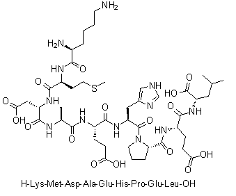 CAS # 636115-06-5, L-Lysyl-L-methionyl-L-alpha-aspartyl-L-alanyl-L-alpha-glutamyl-L-histidyl-L-prolyl-L-alpha-glutamyl-L-leucine