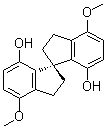 structure of CAS# 636601-30-4, (1S)-2,2',3,3'-四氢-4,4'-二甲氧基-1,1'-螺双[1H-茚]-7,7'-二醇
