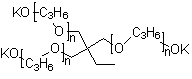 alpha-氢-omega-羟基聚[环氧丙烷] 2-乙基-2-(羟基甲基)-1,3-丙二醇醚(3:1)三钾盐分子结构 (CAS 63679-51-6)