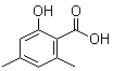 2,4-二甲基-6-羟基苯甲酸分子结构 (CAS 6370-32-7)