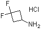 3,3-二氟环丁胺盐酸盐分子结构 (CAS 637031-93-7)