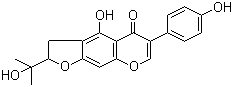 CAS 登录号：63807-85-2, Erythrinin C, 2,3-二氢-4-羟基-2-(1-羟基-1-甲基乙基)-6-(4-羟基苯基)-5H-呋喃并[3,2-g][1]苯并吡喃-5-酮