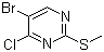 structure of CAS# 63810-78-6, 5-溴-4-氯-2-(甲硫基)嘧啶