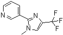 structure of CAS# 63875-04-7, 3-[1-甲基-4-(三氟甲基)-1H-咪唑-2-基]-吡啶