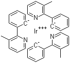 三[2-(3-甲基-2-吡啶基)苯基]铱分子结构 (CAS 639006-72-7)