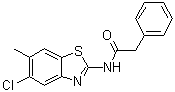 N-(5-Chloro-6-methyl-2-benzothiazolyl)benzeneacetamide molecular structure (CAS 639052-78-1)