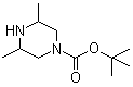 3,5-二甲基哌嗪-1-羧酸叔丁酯分子结构 (CAS 639068-43-2)