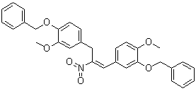 CAS 登录号：63909-35-3, (E)-1-甲氧基-4-[3-[3-甲氧基-4-(苄氧基)苯基]-2-硝基-1-丙烯基]-2-(苄氧基)苯